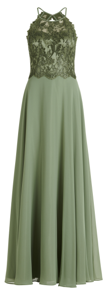 Langes Ballkleid in autum green