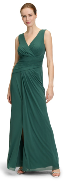 Langes Ballkleid in dark emerald