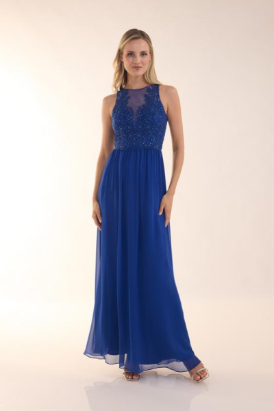 Langes Ballkleid in royal blue