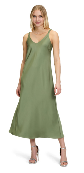 Mittellanges Kleid in autum green