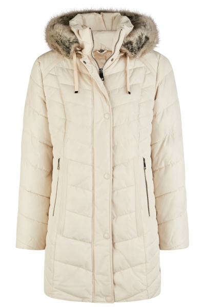 Warme Steppjacke in offwhite