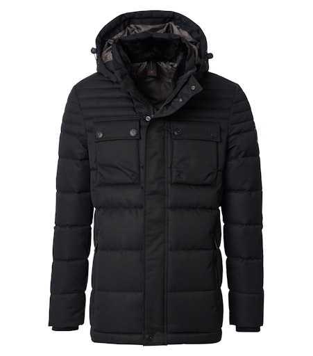 Warme Outdoor Steppjacke in schwarz