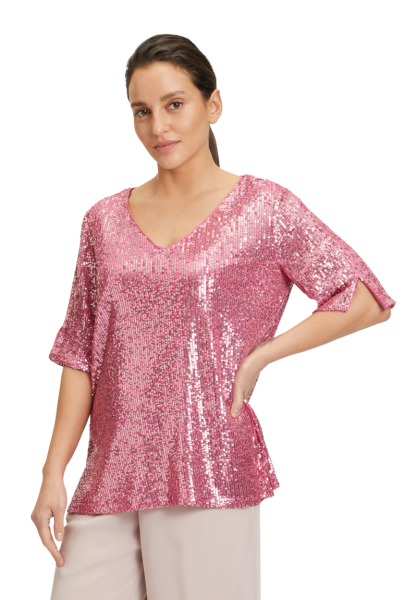 Paillettenshirt in Rose/Pink