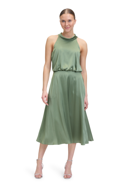 Midi langes Kleid in autum green