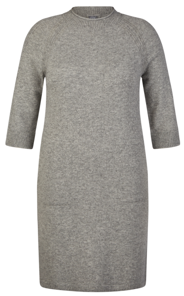 Mittellanges Kleid in Silber-Grau