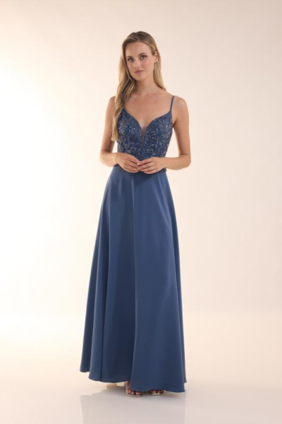 Langes Ballkleid in blue sea