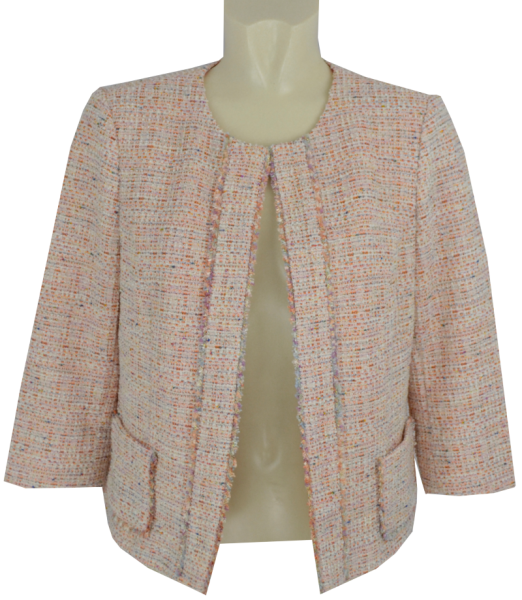 Blazer Jacke in koralle-creme