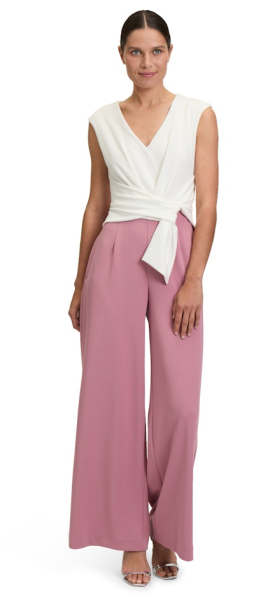 Jumpsuit in patch rose-white