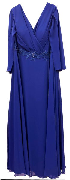 Langes Ballkleid in blue royal