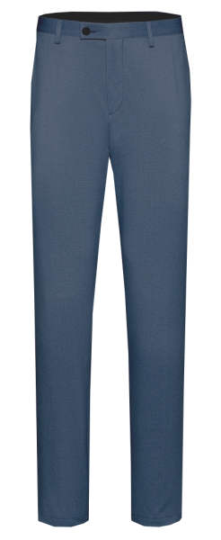 Slim Fit Anzughose in mittel blau mit feiner Struktur