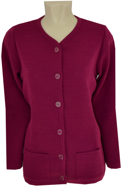 Strickjacke in magenta