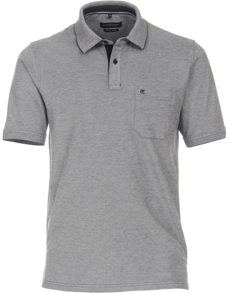 1/2 Arm Polo Shirt in blau meliert