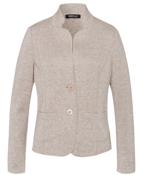 Blazer-Strickjacke in sand-stone