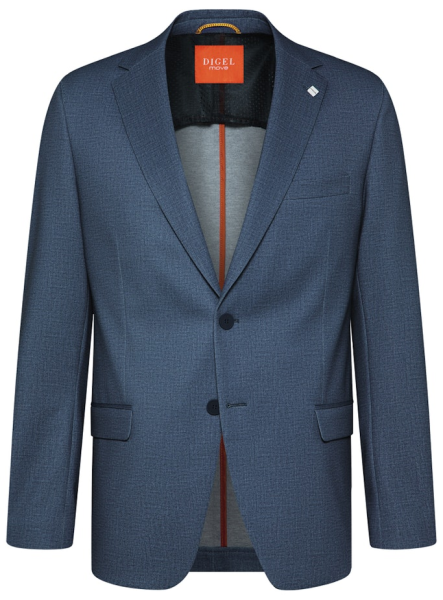 Blazer SLIM FIT in mittel blau mit feiner Struktur