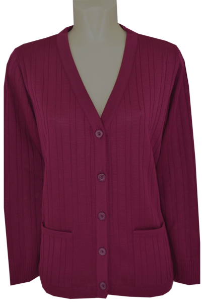 Strickjacke in cassis