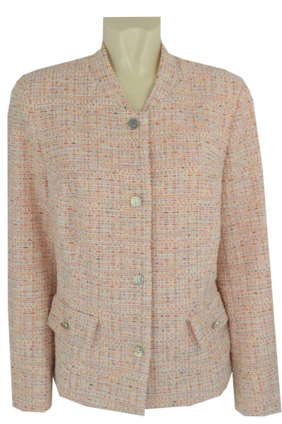 Blazer Jacke in koralle-creme