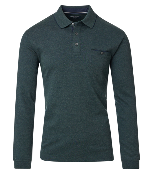 1/1 Arm Polo Shirt in grün meliert